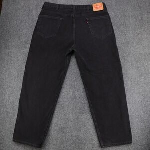Levis 550‎ Relaxed Fit Tapered Leg Black Denim Jeans Mens 42x30 (Fits 40x30)